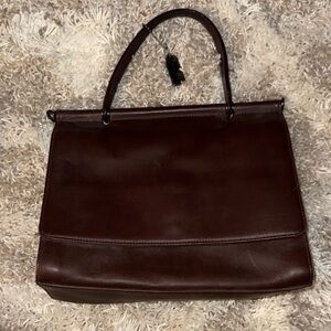 Vintage Coach Brown Leather Handbag